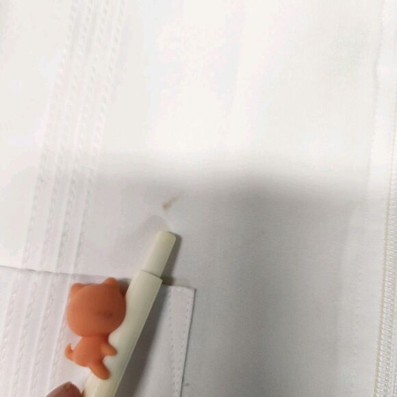 Haband White Short Sleeve Zip Front Shirt Men’s M Classic Guayabera Style Pocket - Picture 9 of 13